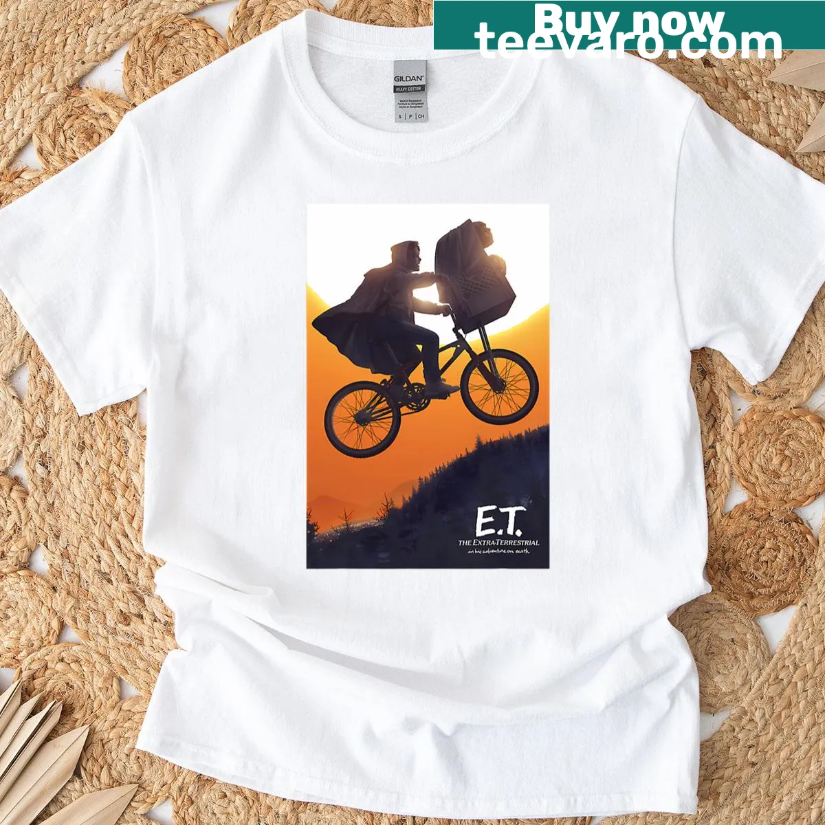 Cartoon alien-themed T-shirt with a cute vintage design — on a men's t-shirt