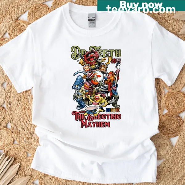 Vintage puppet cartoon T-shirt with a comedic theater theme