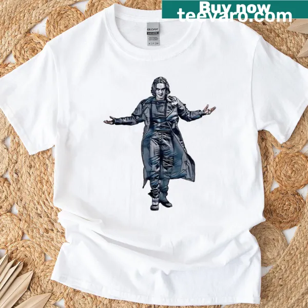 Funny horror-themed t-shirt with gothic elements and movie references