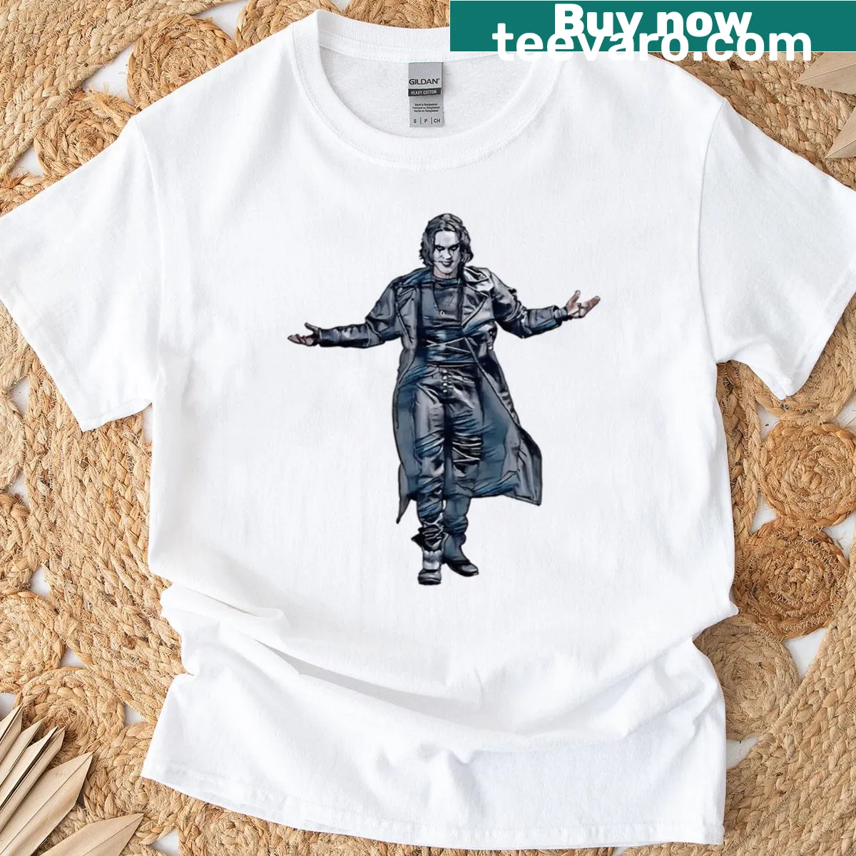 Funny horror-themed t-shirt with gothic elements and movie references — on a men's t-shirt