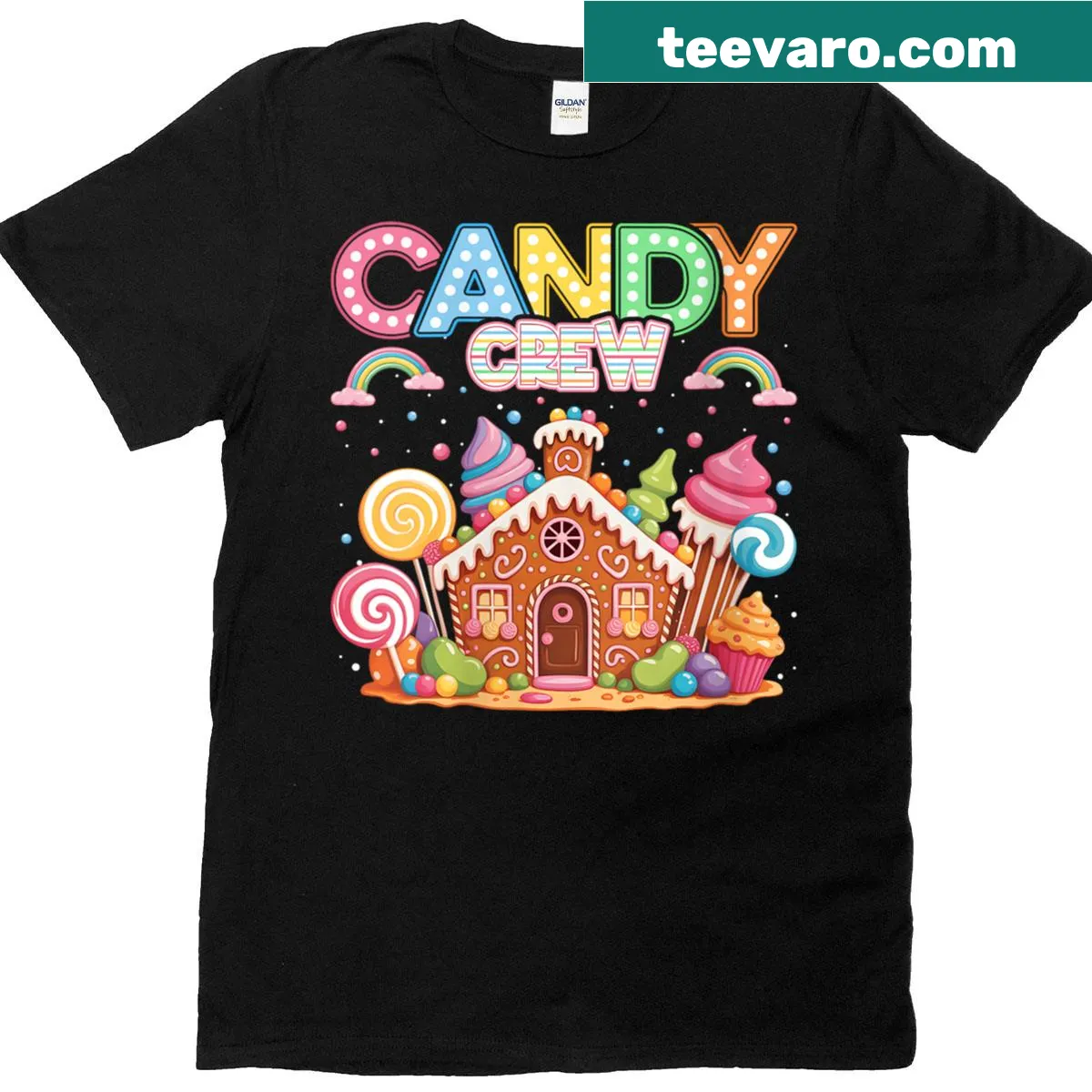 Merry Christmas Candy Crew Squad matching kids t-shirt — on a men's t-shirt