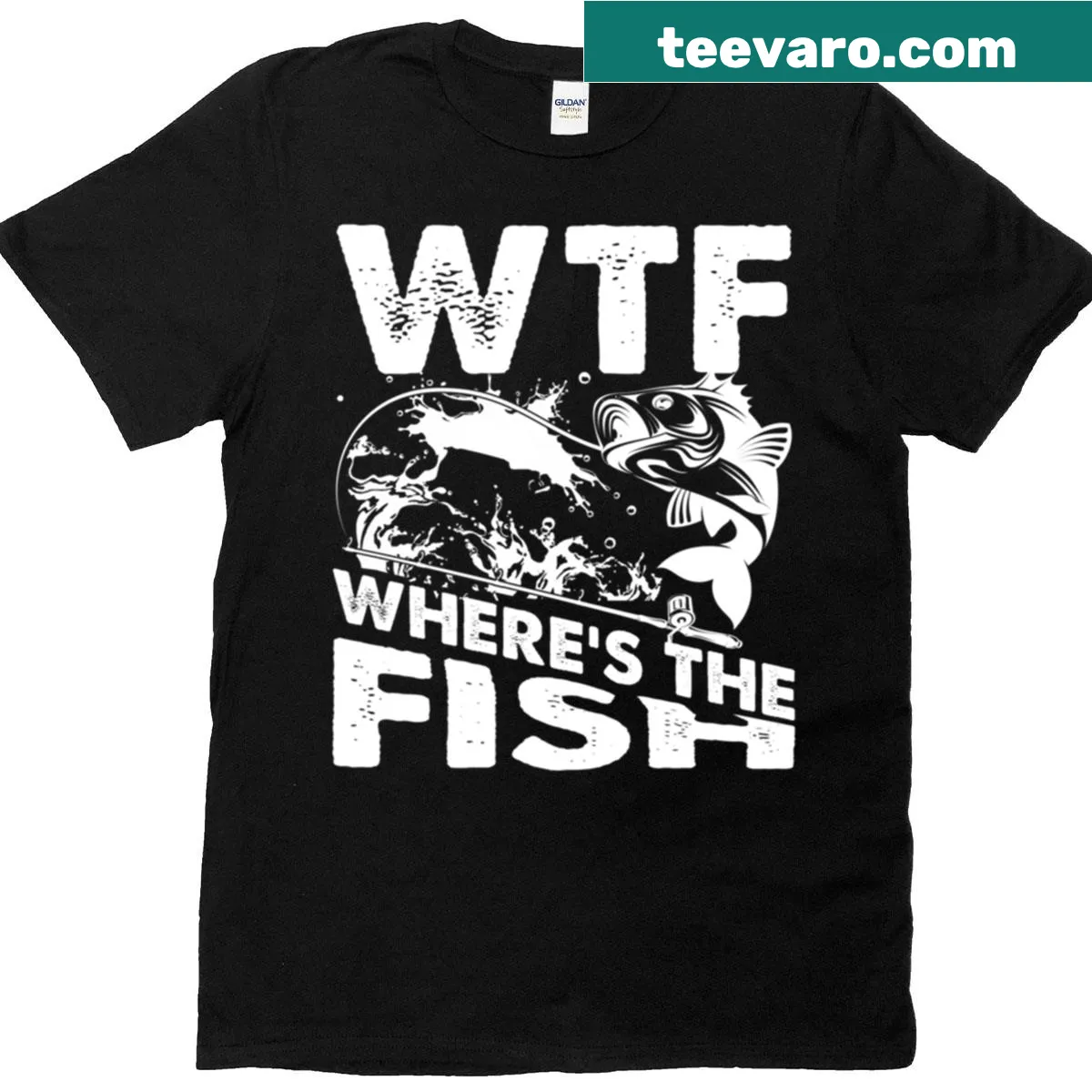 Funny fishing graphic with text on a t-shirt — on a men's t-shirt