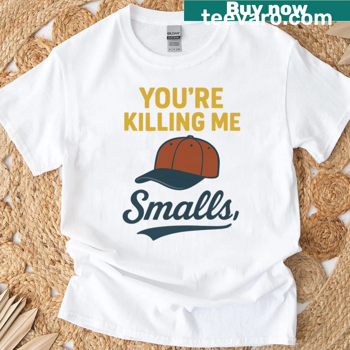 Oversized T-shirt with the quote 'You're Killing Me Smalls' from The Sandlot — on a men's t-shirt