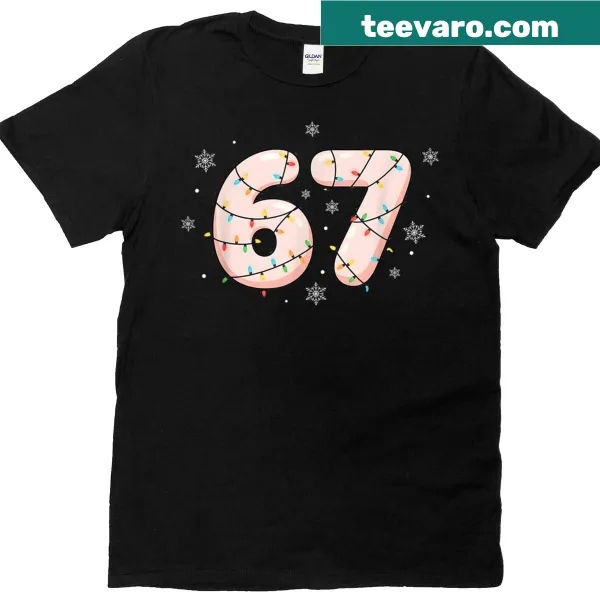 Christmas t-shirt for kids with meme design and festive lights