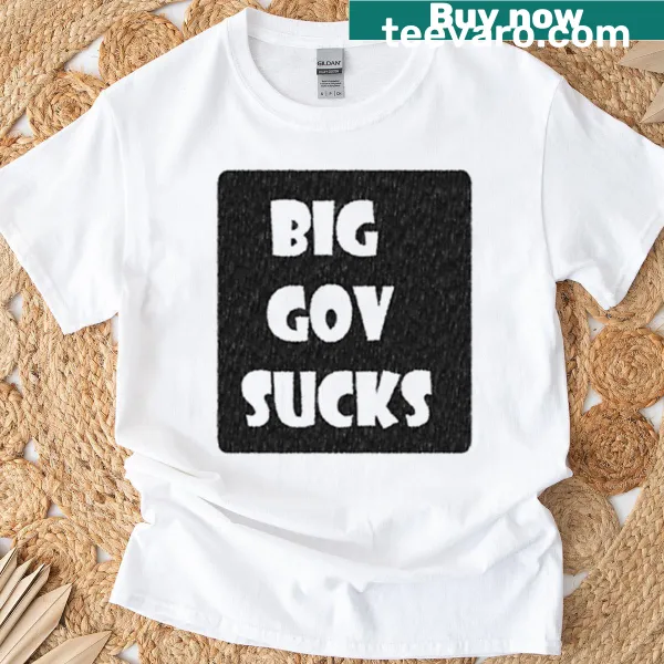 Bold typography design expressing anti-government sentiment on a t-shirt