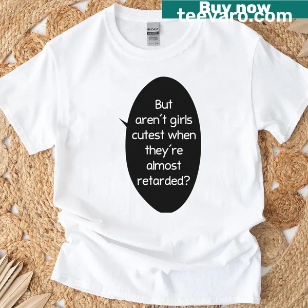 Boxy t-shirt with a cute quote on girls and innocence