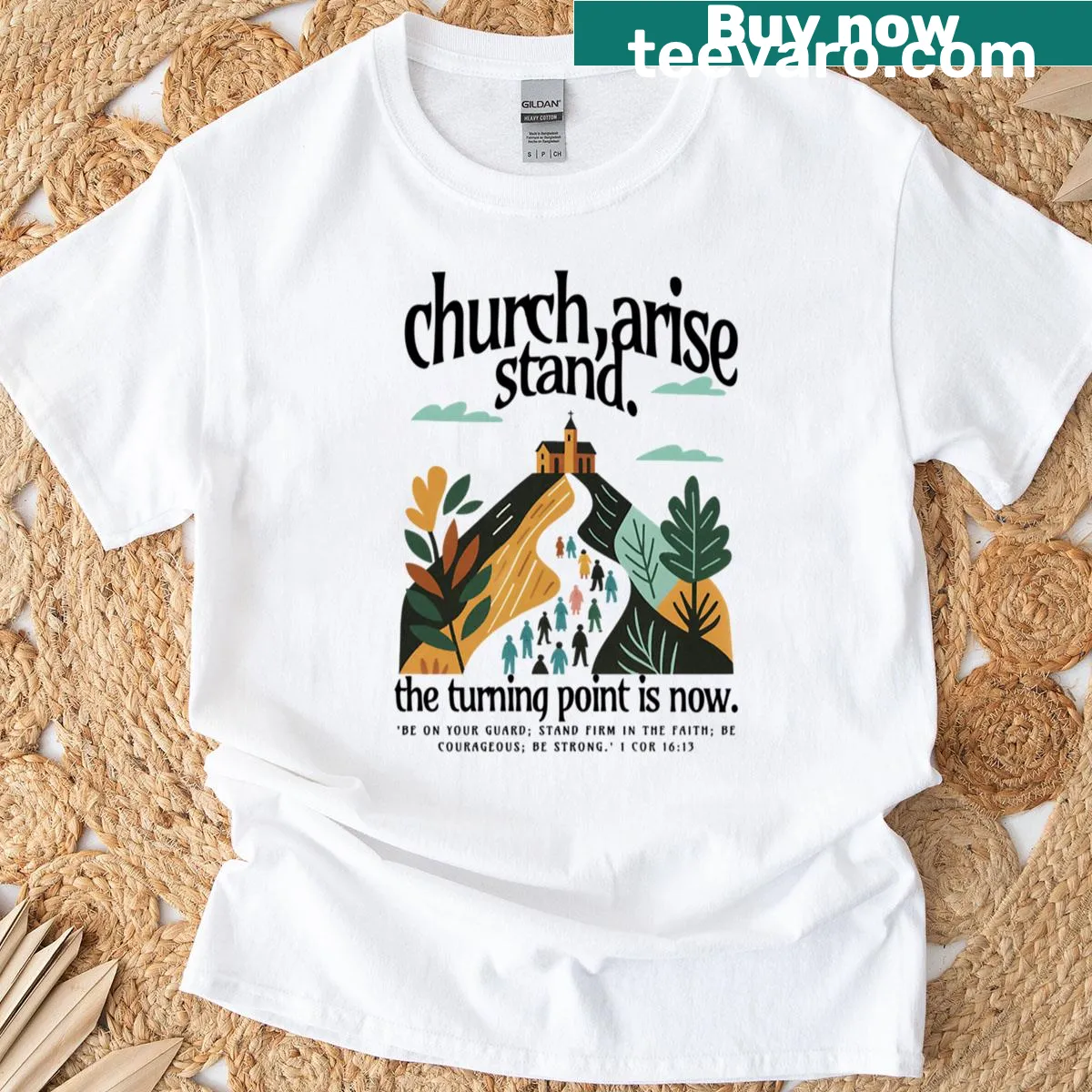 Patriotic Christian scripture t-shirt in memory of Charlie Kirk — on a men's t-shirt