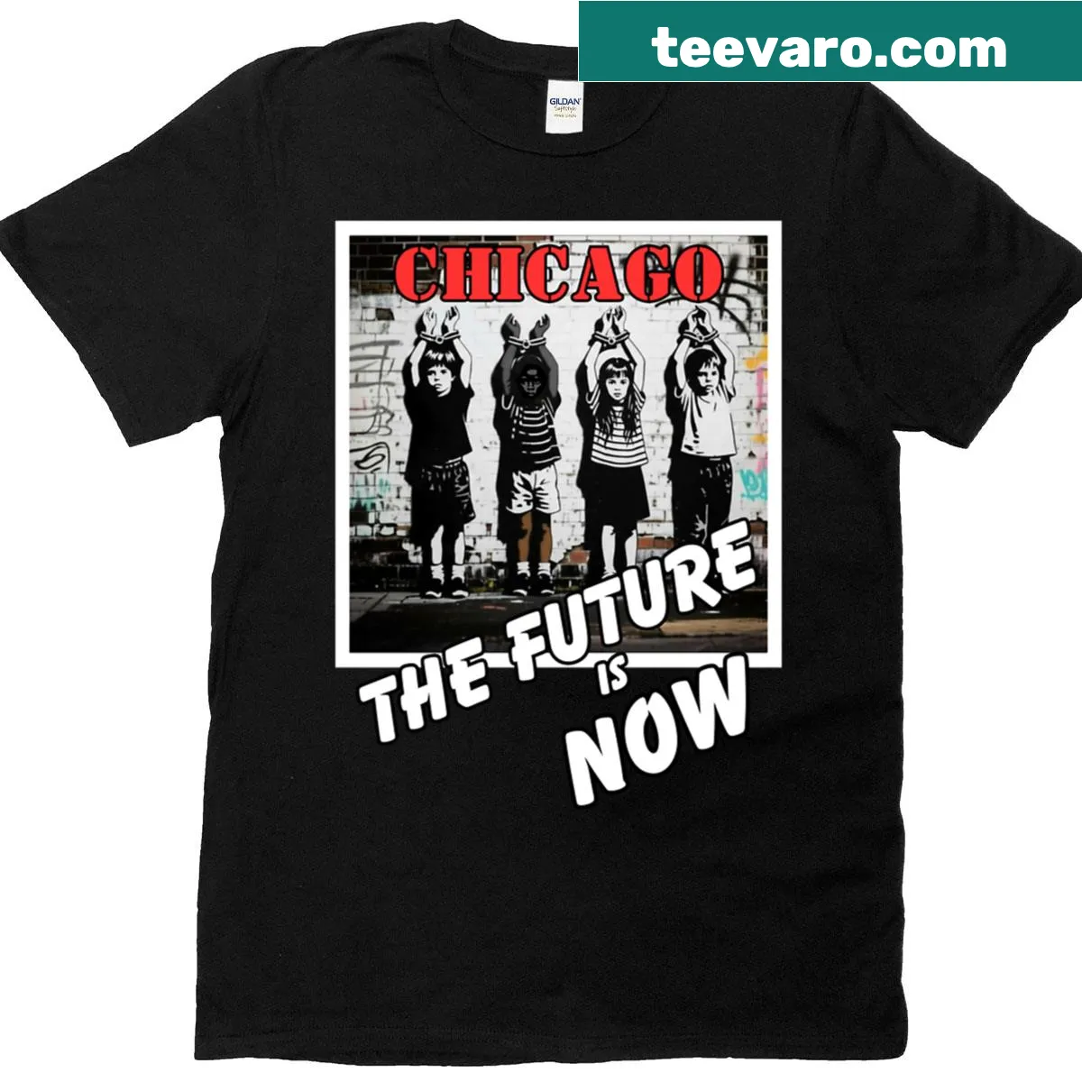 Chicago 2025 The Future Is Now graphic T-shirt — on a men's t-shirt