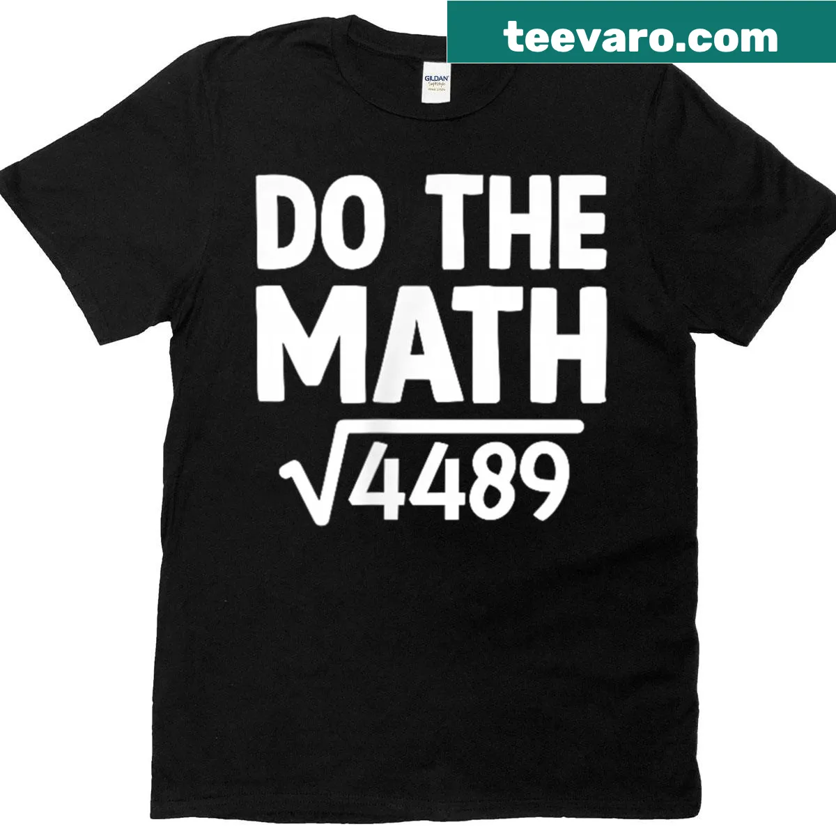 Math-themed pocket t-shirt with the phrase 'Do The Math 4489'. — on a men's t-shirt