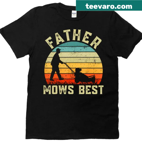 Vintage-style t-shirt for dads featuring a funny lawn care slogan