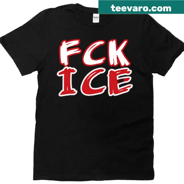 Fck Ice No Ice graphic on an oversized T-shirt