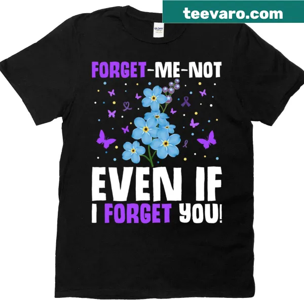 Forget-me-not flowers illustrated for Alzheimer's awareness.