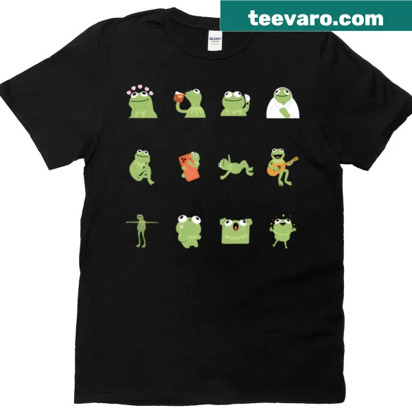 Cute cartoon Kermit the Frog graphic on a T-shirt