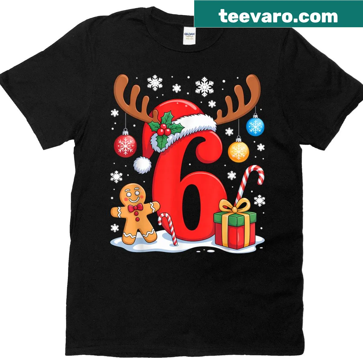 Couples Christmas tee featuring the humorous '67' meme graphic — on a men's t-shirt