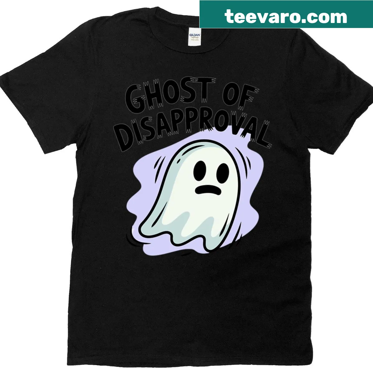 Oversized t-shirt featuring a whimsical cartoon ghost design — on a men's t-shirt