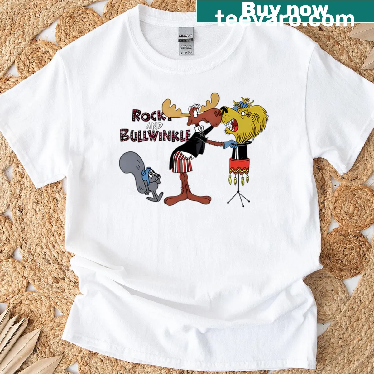 Nostalgic graphic design referencing 90s cartoons — on a men's t-shirt
