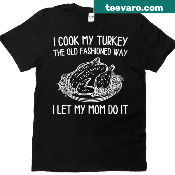 Humorous Thanksgiving turkey cooking shirt with retro graphic