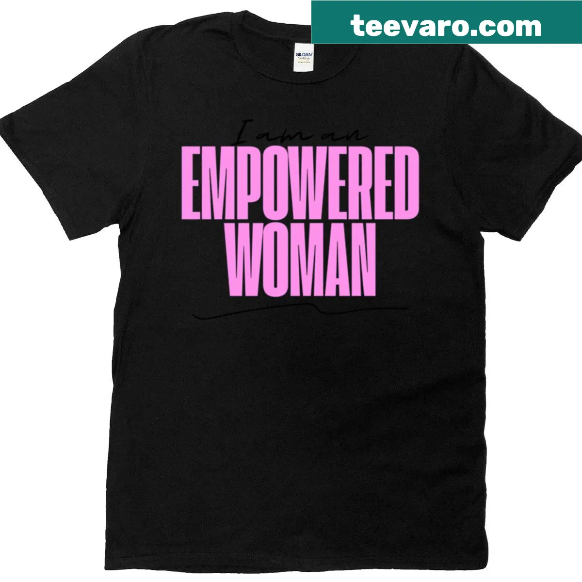 Empowered woman graphic with the phrase on a T-shirt — on a men's t-shirt