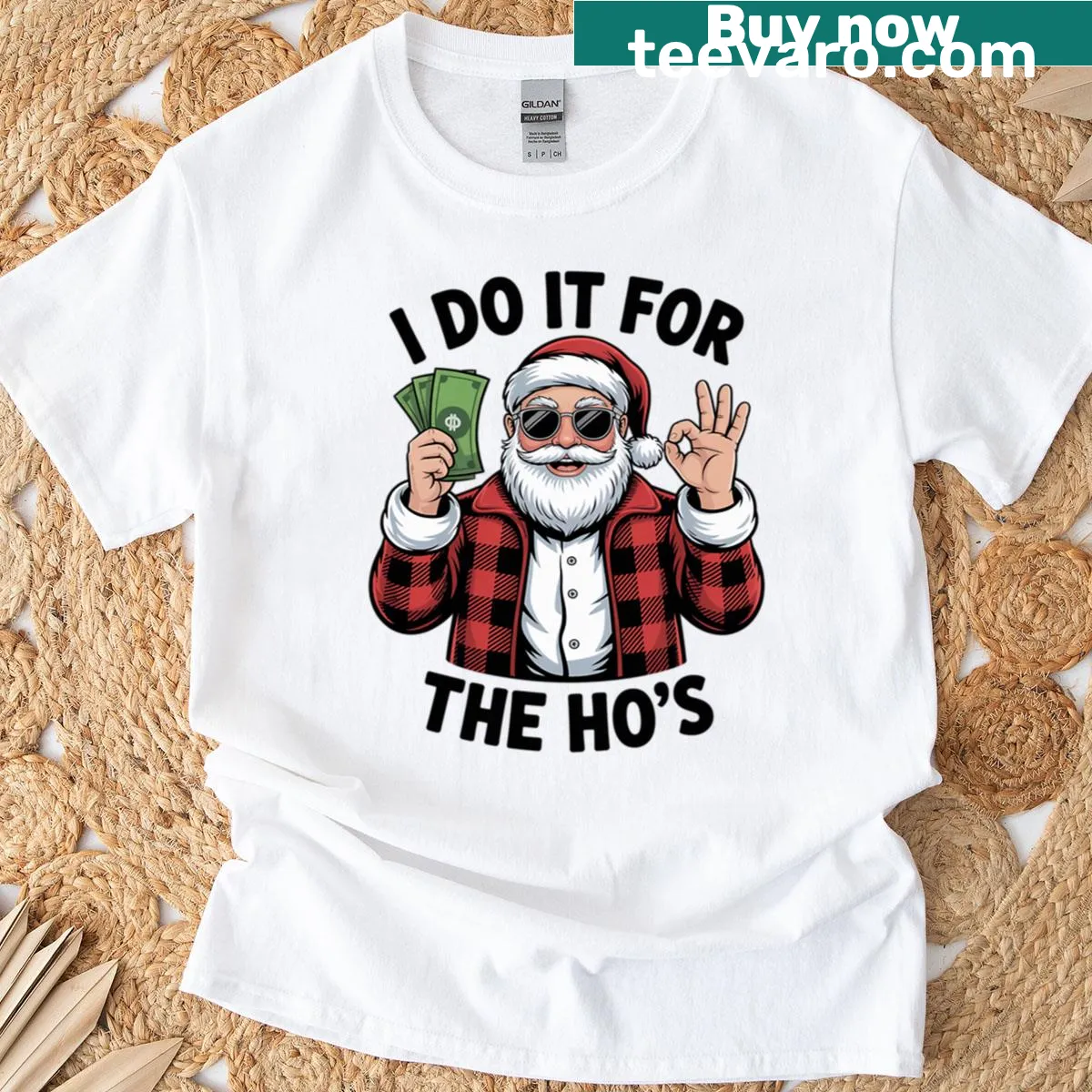 Oversized t-shirt with the phrase 'I Do It For The Hos' — on a men's t-shirt