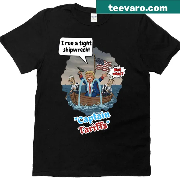 Oversized T-shirt featuring a political satire graphic