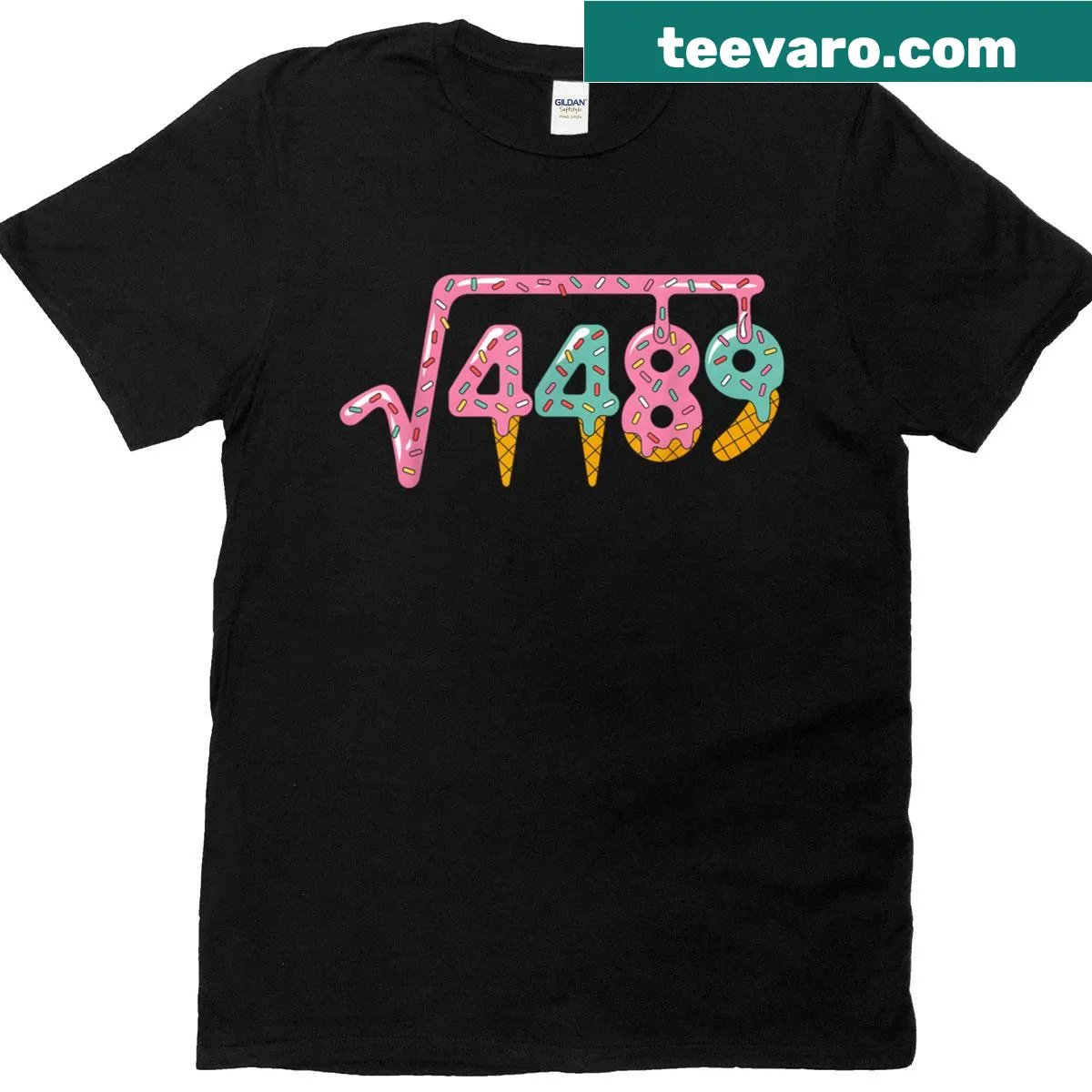 Funny math teacher t-shirt with ice cream drip and math joke — on a men's t-shirt
