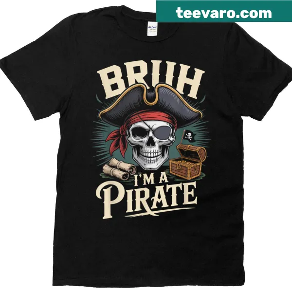 Pirate skeleton t-shirt with boating theme