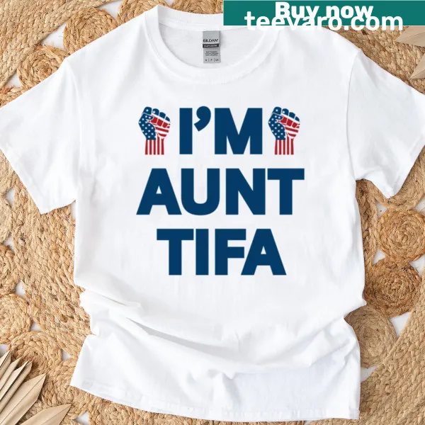 Funny Aunt-tifa protest T-shirt with clever wordplay