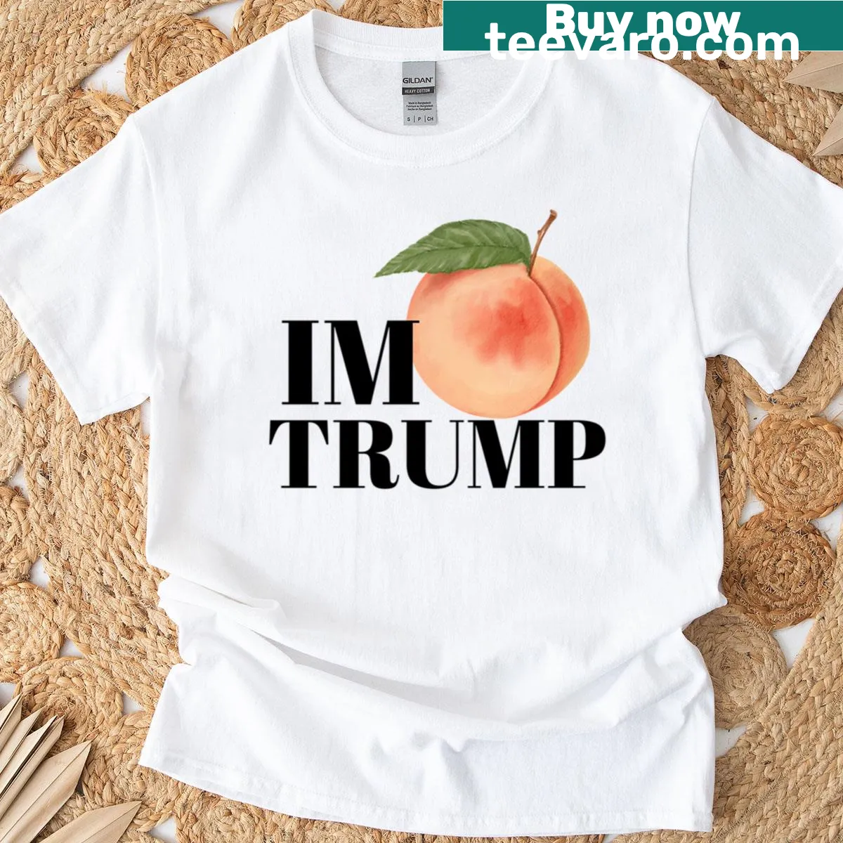 Impeach Trump t-shirt with bold text design — on a men's t-shirt