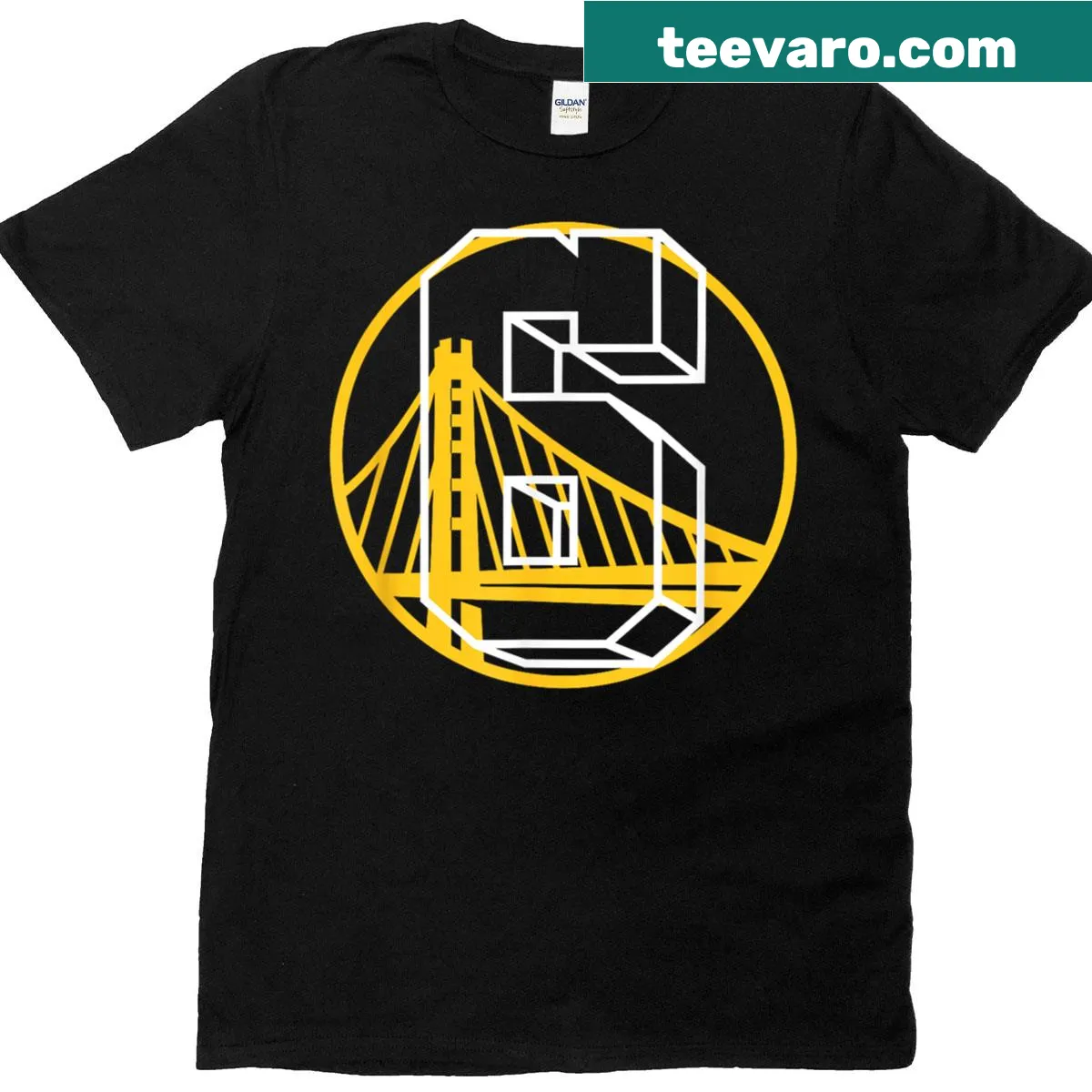 Official Golden State Warriors t-shirt with bold team graphics — on a men's t-shirt