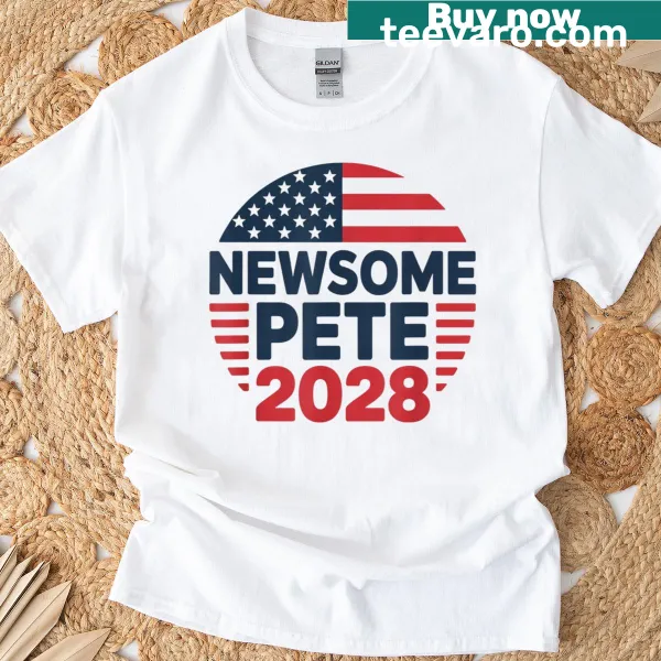 Political t-shirt promoting Newsome for President 2028