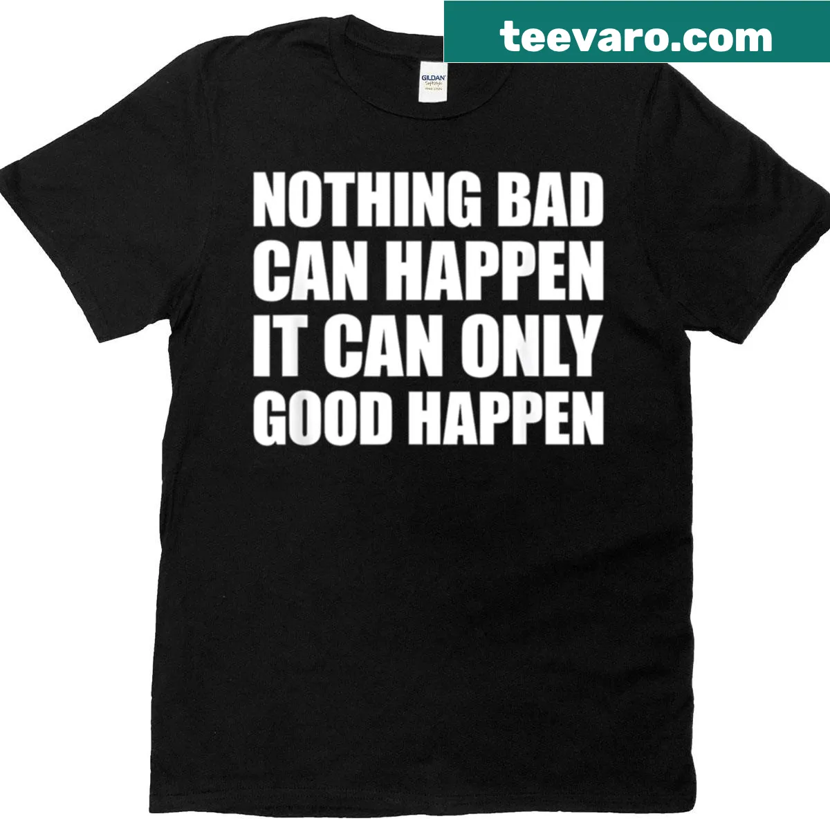 Positive affirmation t-shirt with uplifting text — on a men's t-shirt