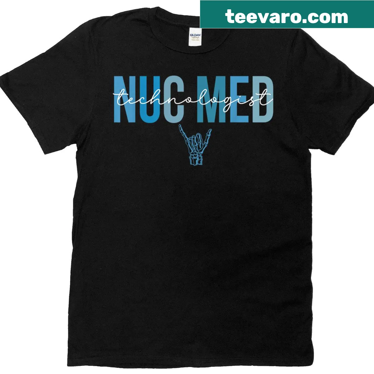 Boho-style T-shirt for nuclear medicine technologists — on a men's t-shirt