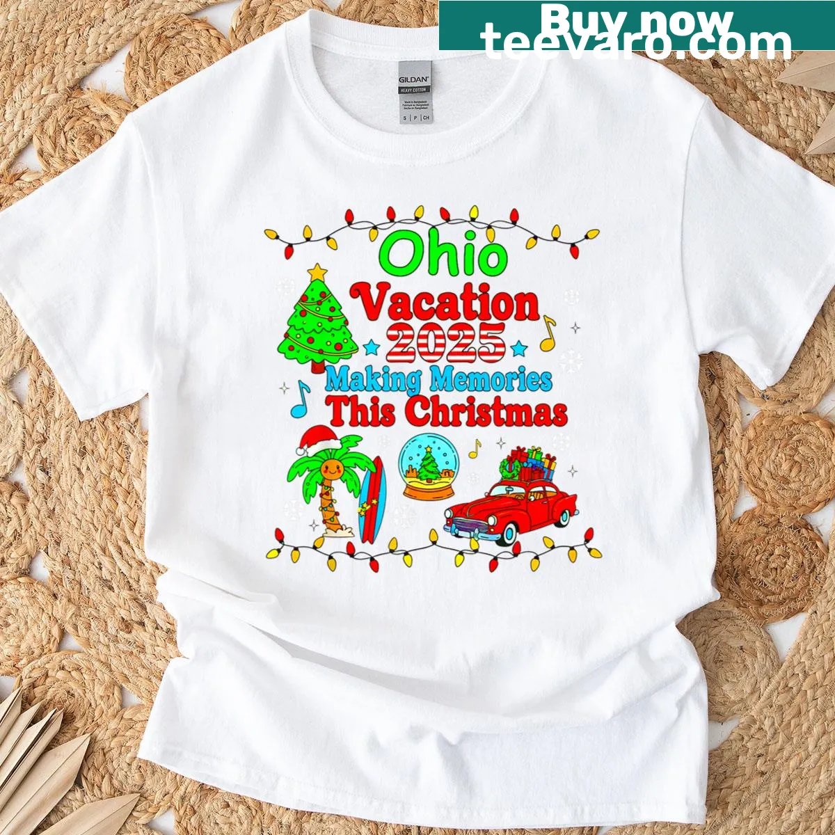T-shirt celebrating Ohio family vacation with 'Making Memories' text — on a men's t-shirt