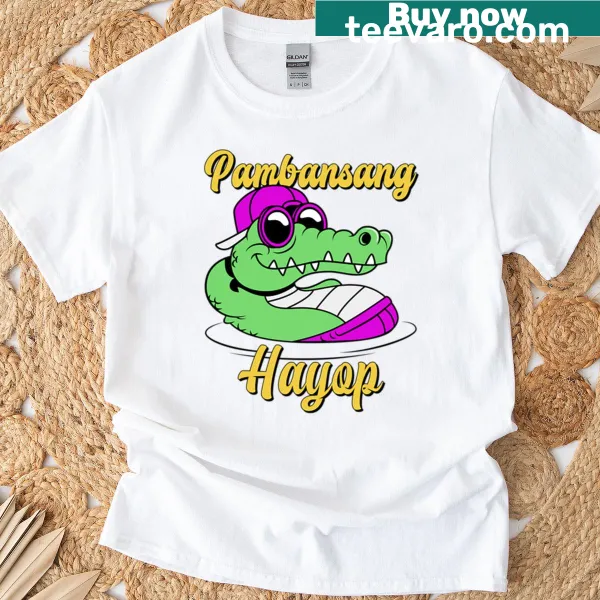 Whimsical crocodile design celebrating national pride