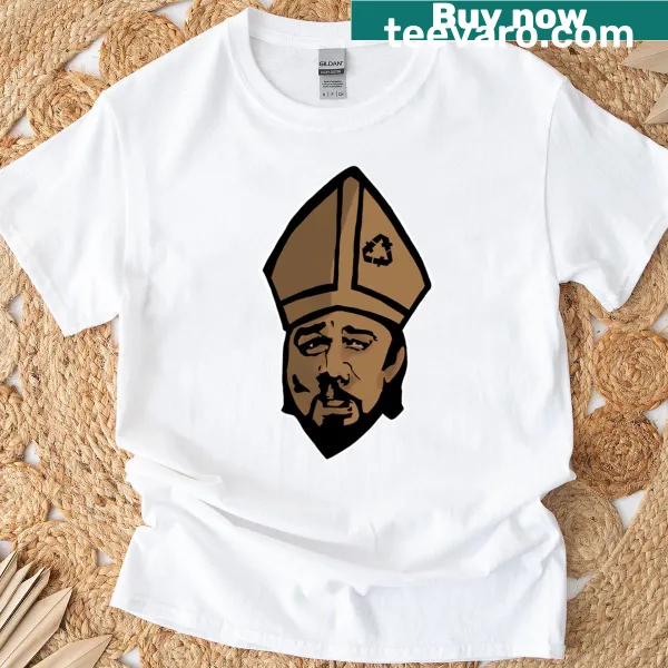 T-shirt featuring artistic representation of Pope Leo XIV.