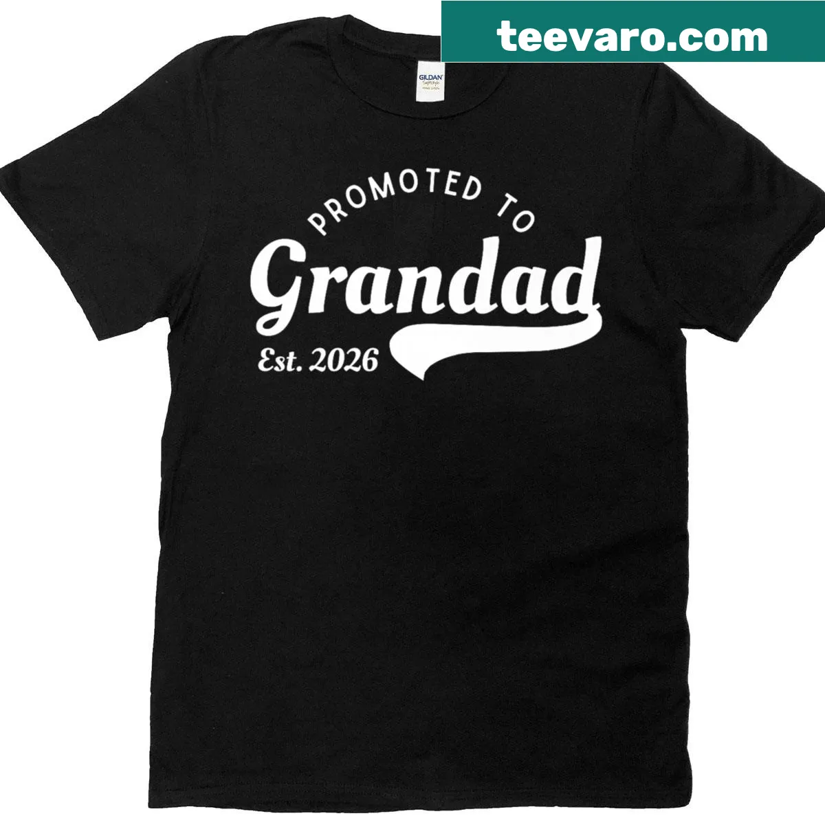 T-shirt celebrating becoming a grandad in 2026 — on a men's t-shirt