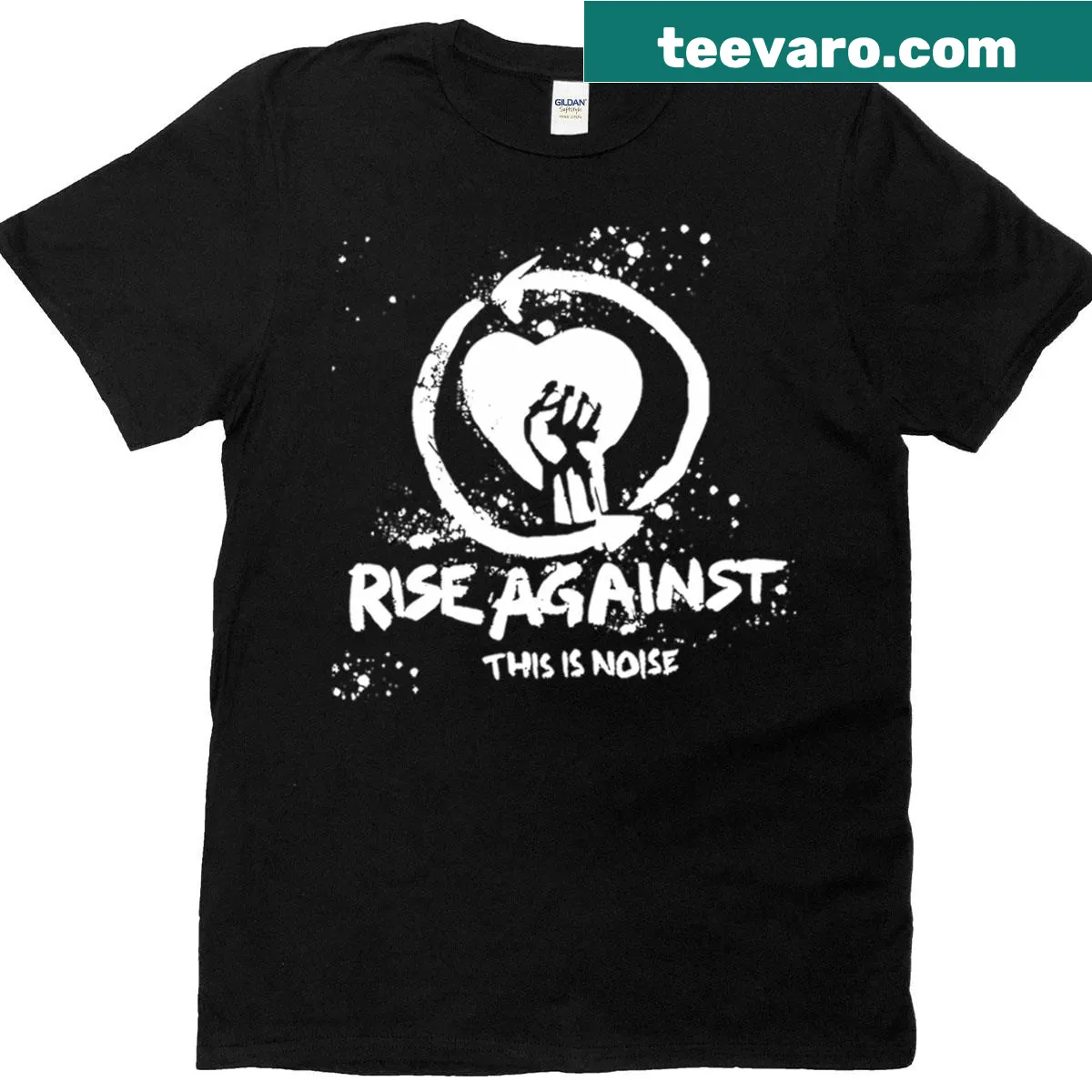 Bold typography T-shirt celebrating music and storytelling — on a men's t-shirt