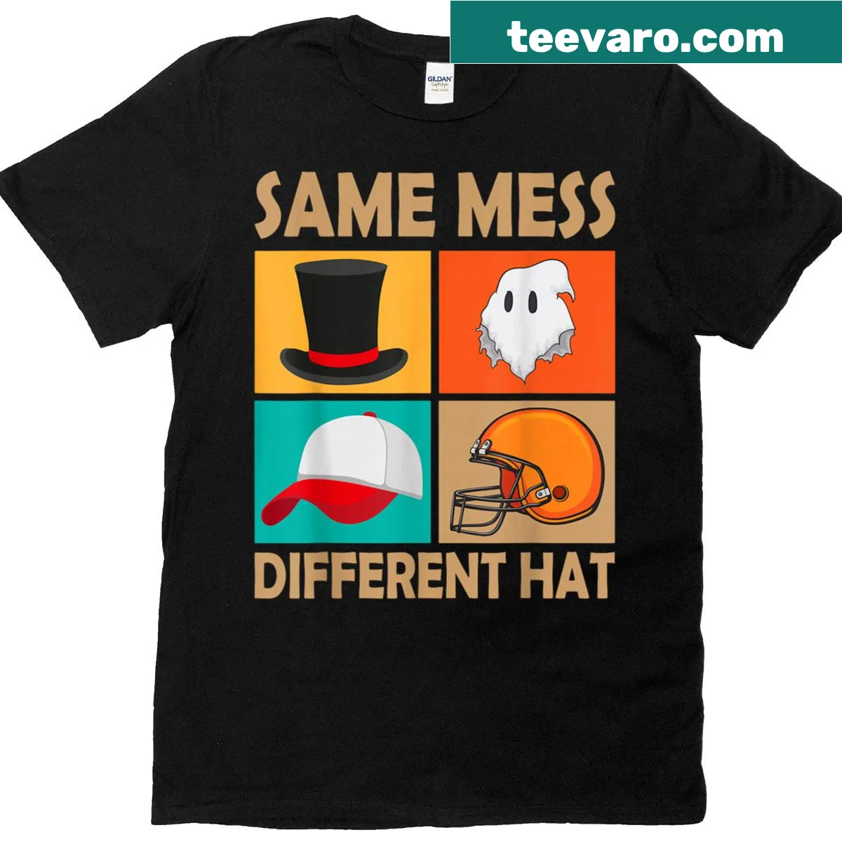 Funny Halloween-themed T-shirt with humorous phrase — on a men's t-shirt