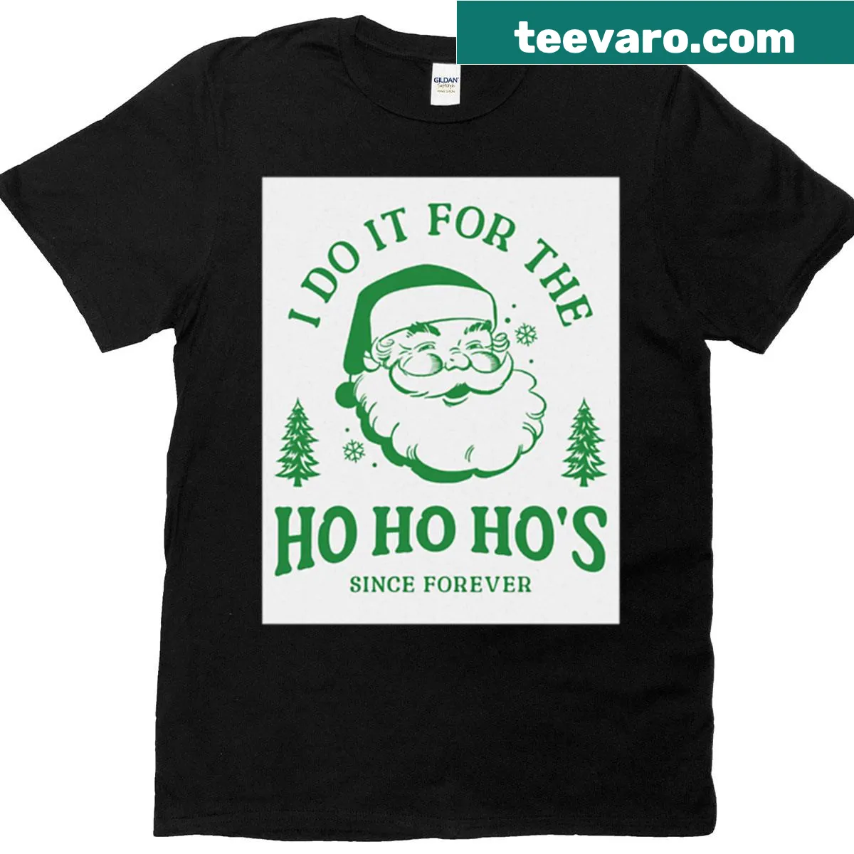 Funny holiday shirt with a humorous Santa design — on a men's t-shirt
