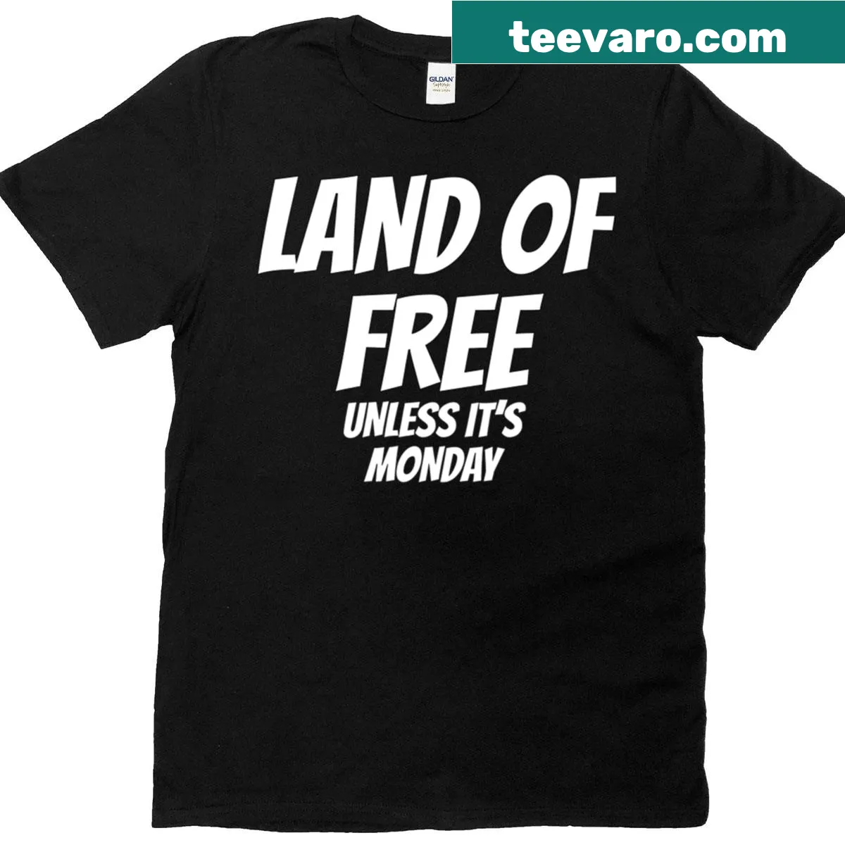 Sarcastic quote graphic T-shirt about Mondays — on a men's t-shirt