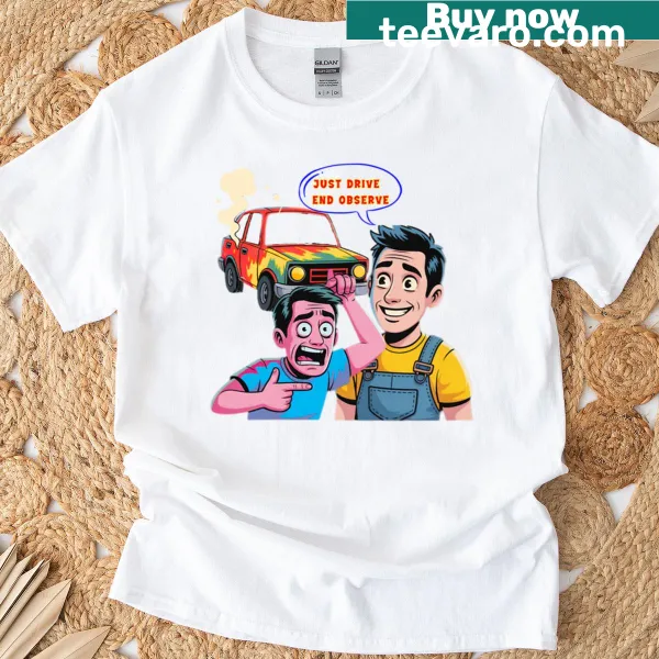 Oversized t-shirt featuring sarcastic humor text about observation.