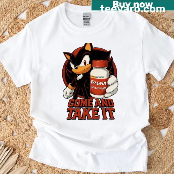Oversized t-shirt with 'Shadow Tylenol' humorous text