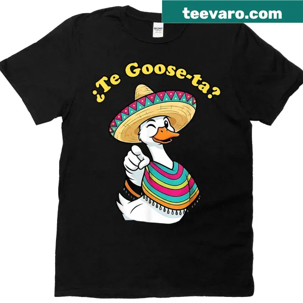 Silly 'Te Goose-ta' pun graphic shirt for dads
