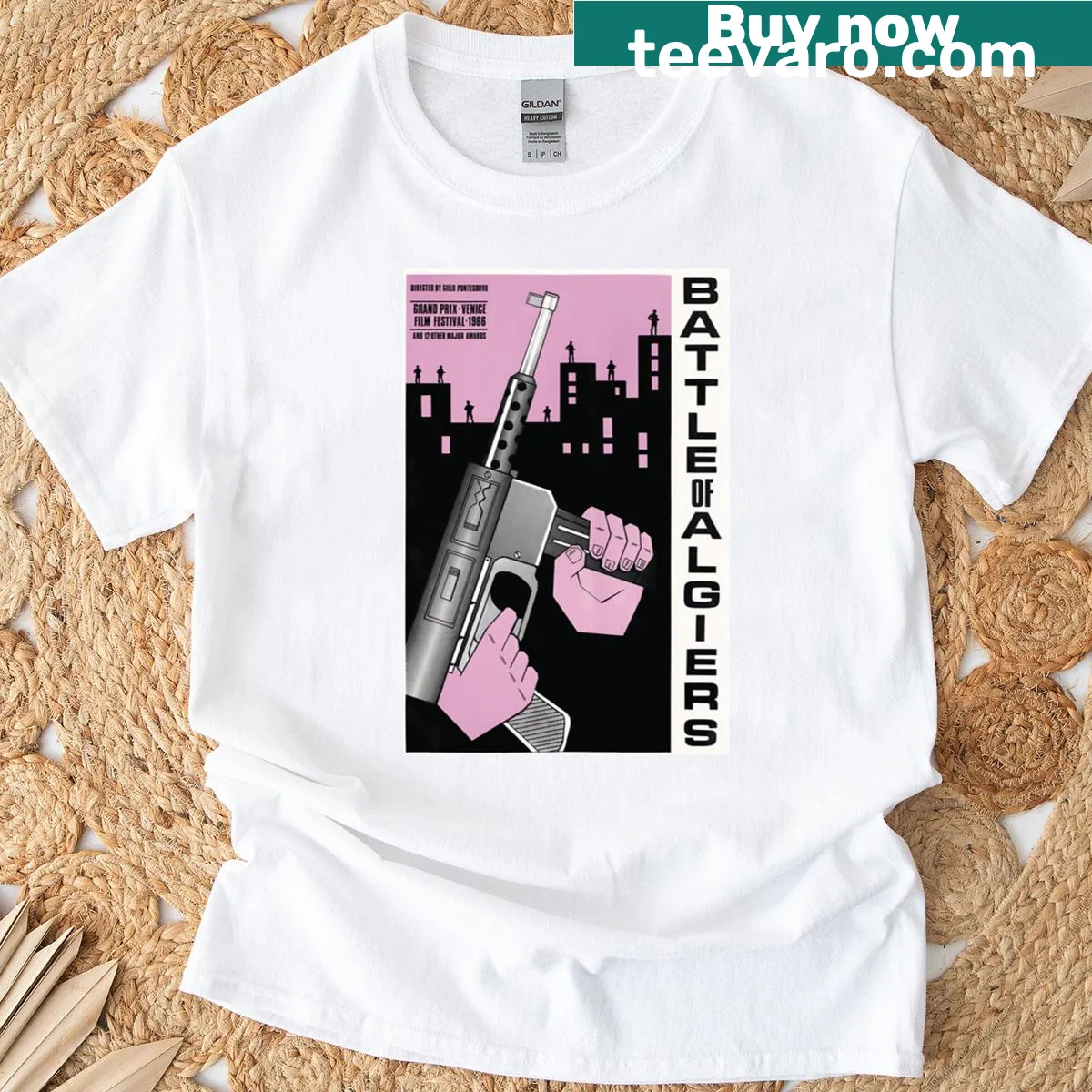 Grindcore T-shirt with skeleton graphic and text about silence. — on a men's t-shirt