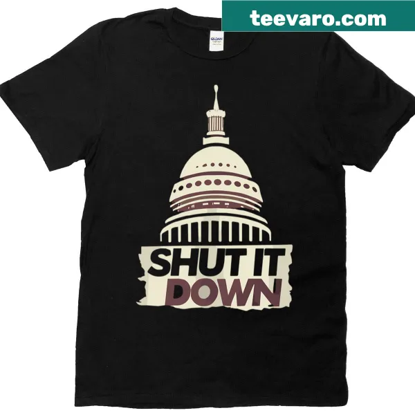 Sarcastic typography t-shirt about government shutdowns