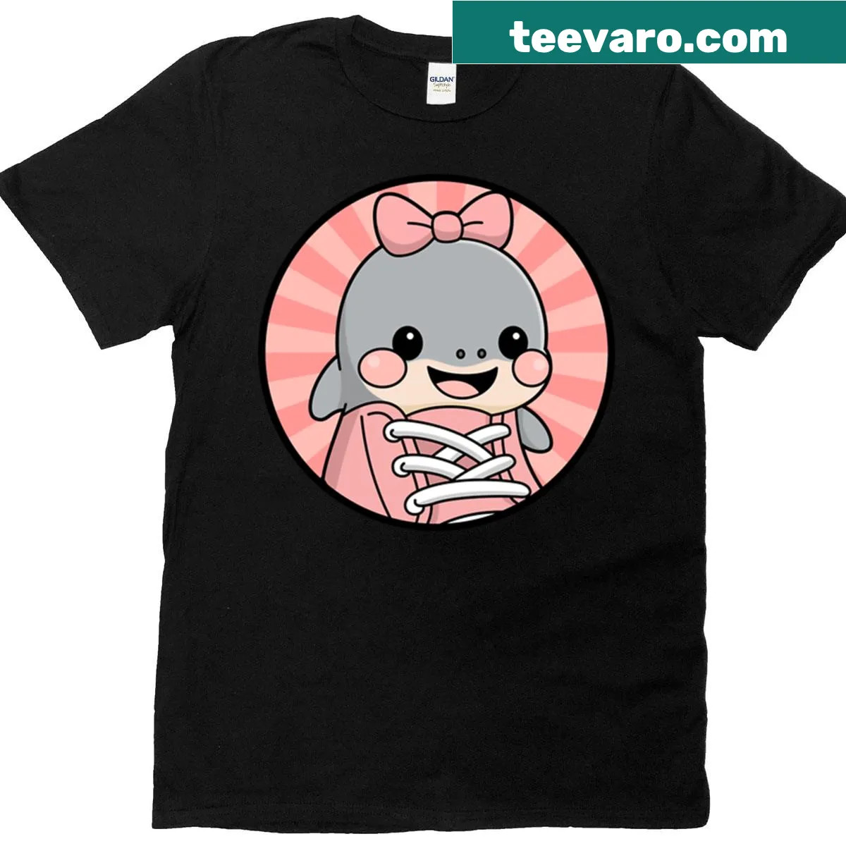 Cute character Tralalerita illustration on a playful T-shirt — on a men's t-shirt