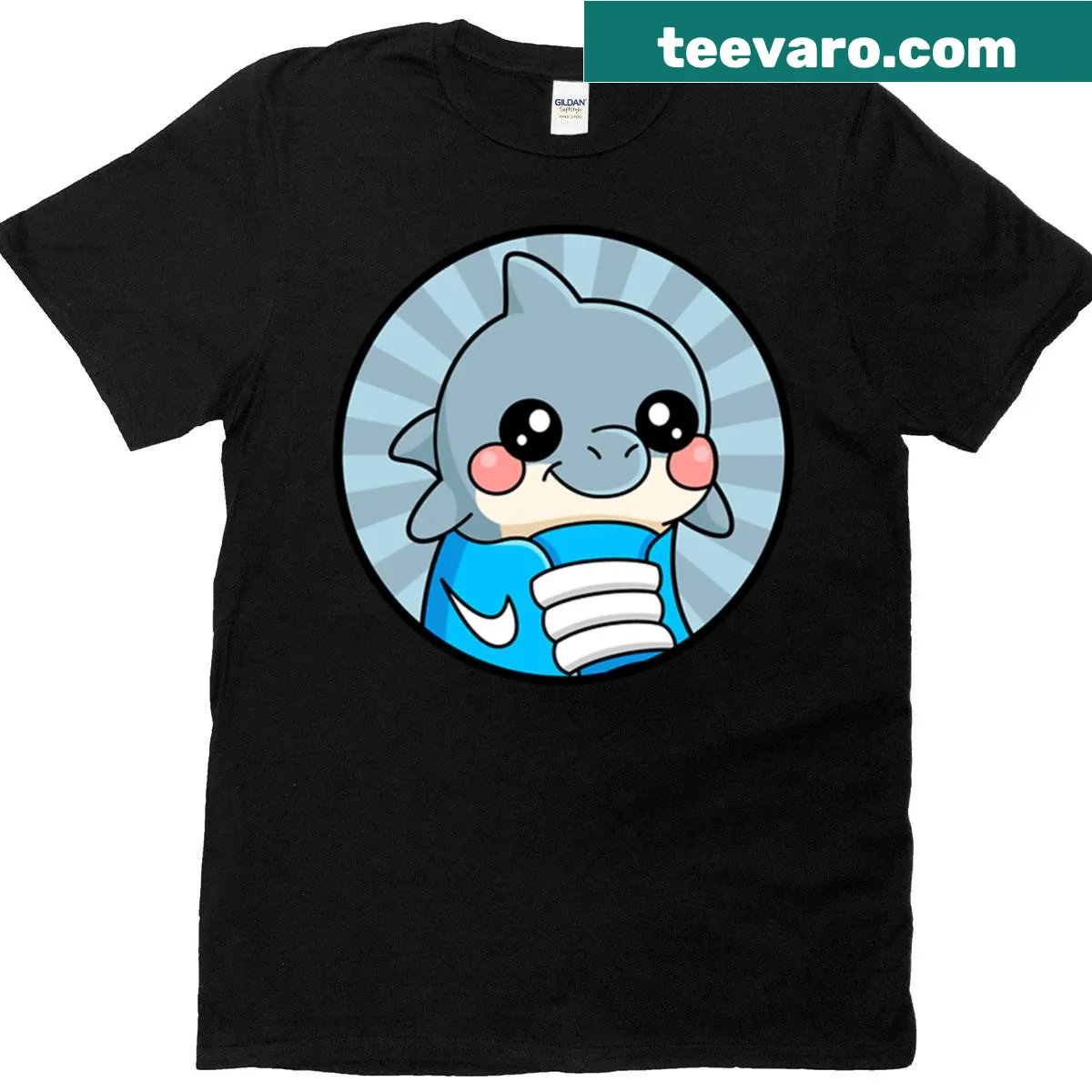Illustration of a cute character on a fun Italian-themed t-shirt — on a men's t-shirt