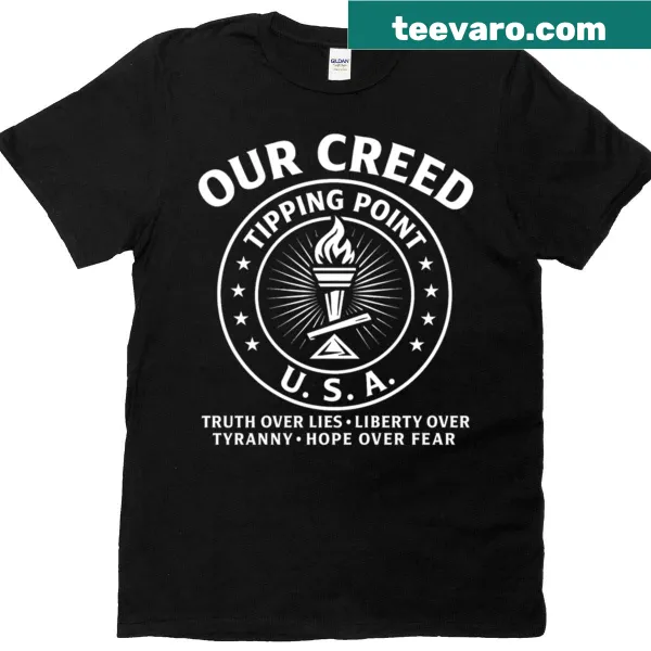 Typography t-shirt promoting truth, liberty, and hope