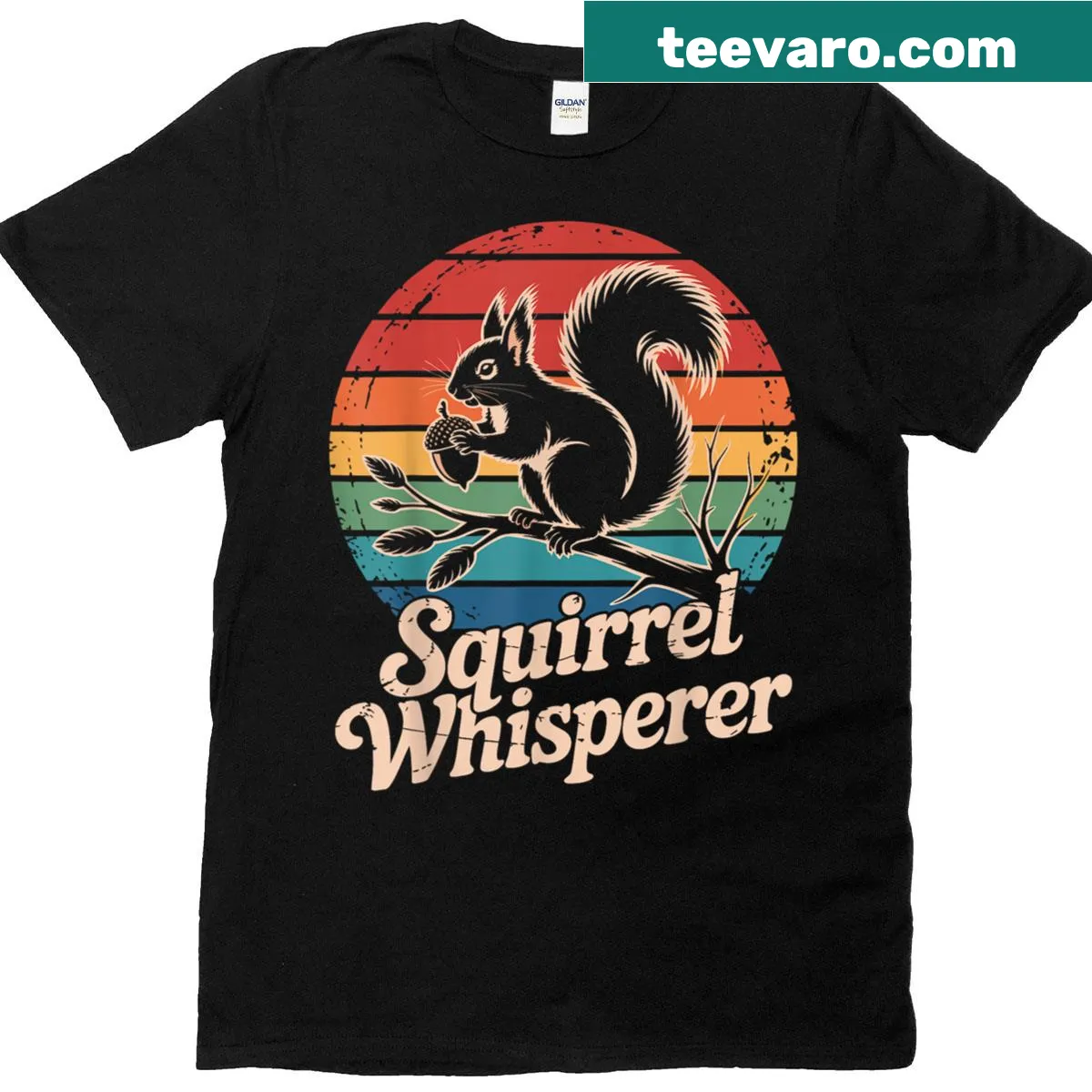 Vintage t-shirt celebrating pet squirrel ownership — on a men's t-shirt