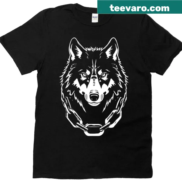 Graphic of a wolf in chains representing Fenrir's mythological strength